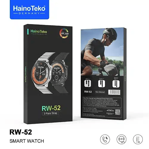 ساعة Haino Teko RW-52 الذكية – AMOLED – 3 أساور