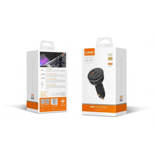 شاحن سيارة لدينو فائق السرعة بقوة 160 واط