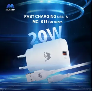 شاحن ماجينتك MC-015 السريع بقوة 20 واط مع كابل مايكرو USB