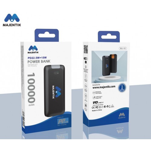 باور بانك ماجنتيك MJ-10 – 10000 مللي أمبير / ساعة / PD 22.5 واط
